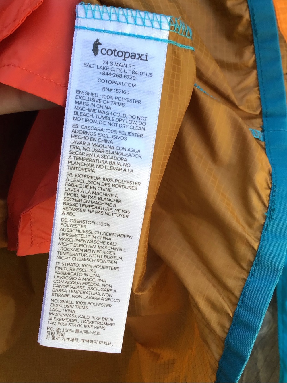 Cotopaxi Teca Half Zip Windbreaker Colorblock Packable Jacket Womens Small - Picture 5 of 6